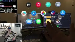 xQc впервые пробует Apple Vision Pro