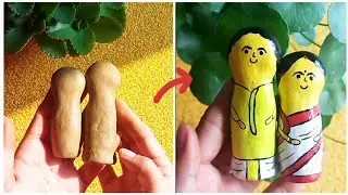 Clay Art || Mitti Ka Doll || Bengali Couple Clay Art 🤗#diy #clayart #mittikekhilaunekaisebanatehai
