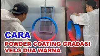 TUTORIAL POWDER COATING VELG GRADASI 2 WARNA