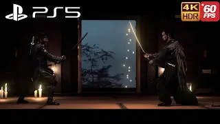 Финальный бой Джина против Рюдзо | Ghost Of Tsushima, режиссёрская версия, PS5, 60 кадров в секун...