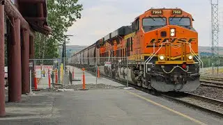 BNSF 7950 West - BNSF G AND-KAL (Grain) - Hi Line Sub - East Glacier Park Station, Montana