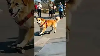 Skateboarding Golden Retriever Stuns Crowd! 🐶🛹 | Epic AI Dog Stunt Reel