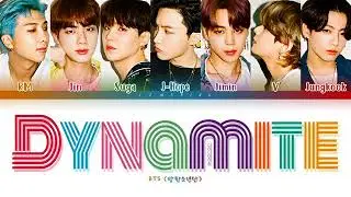 BTS Dynamite Lyrics( 방탄소년단 Dynamite 가사)[ Color Coded Lyrics/ Eng]