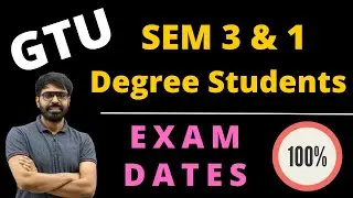 GTU 3rd Semester & 1st Semester EXAM DATES.. Winter 2021..