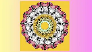 Relax and Watch Me Color (Yellow Pink Mandala) | Zen Coloring Therapy