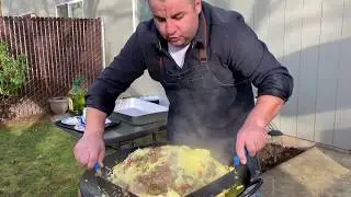 Fried rice on the disc#foodvlog #rețete #cooking #friedrice #рецепты ￼#discada