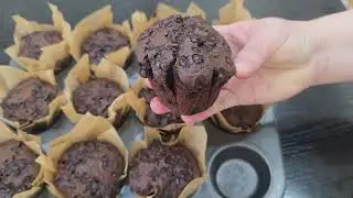 Moist Chocolate Muffins | How To Make Basic Chocolate Muffins