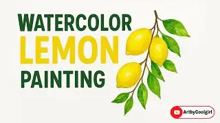 Painting a Lemon with Watercolor 🍋 |  Relaxing Watercolor Art for Beginners