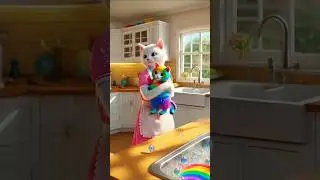 Rainbow Kitten&rsquo;s Magical Kitchen Adventure 🌈🐱✨ #cat