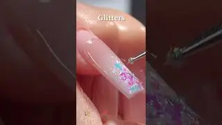 Nail Art Glitters Encapsulation with U-Gel.