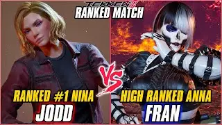 TEKKEN 8 ▰ JODD (#1 Ranked Nina) vs FRAN (Anna) ▰ T8 RANKED GAMEPLAY