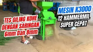 TES GILING KOHE KAMBING DENGAN SARINGAN 6mm dan 8mm MESIN GILING K3000 #mesingiling 