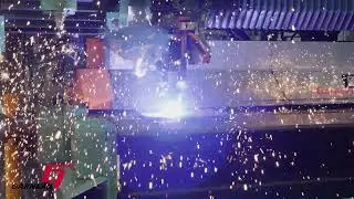 HSFDB 2500D Peddinghaus Plate Processor in Action