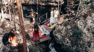 Enchanting Mayan Elopement in a Cenote, Tulum | Spiritual Wedding Photography & Videography