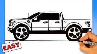 How to Draw Ford F-150 Raptor: Easy pickup truck