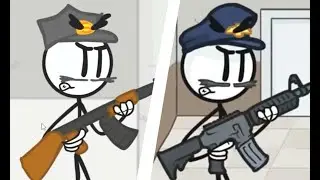 The Henry Stickmin Collection - All Bosses Comparison (Steam vs Original)