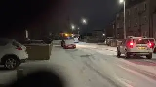 Ice cream van in snowy weather