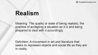 Realism Meaning