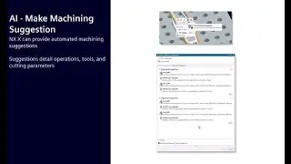 AI Make Machining Suggestion (AI MMS) in NX CAM