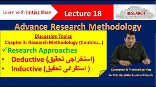 18. Research Approaches | Deductive and Inductive | Imtiaz Khan