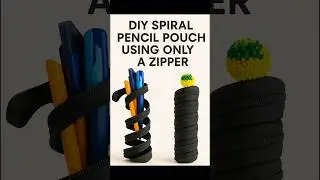 DIY Spiral Pencil Pouch Using Only a Zipper ✏️🌀 | Creative Sewing Hack for Beginners #shorts