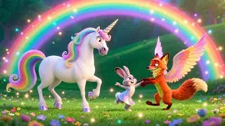 Rainbow Animal Ride 🌈🐴🚗 | Fun Learning for Kids | Preschool Animal & Vehicle Adventure