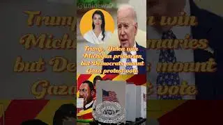 Trump Biden win Michigan primaries but Democrats mount #breakingnews #biden #trump