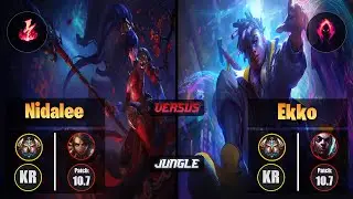 Challenger NIDALEE [Electrocute] (Jungle) VS  EKKO - Challenger KR Patch 10.7