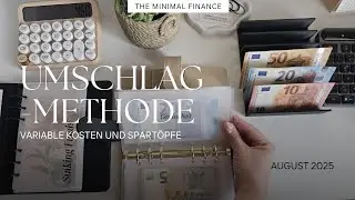 Cash Stuffing im August mit der Umschlagmethode 💸- 460&euro; -  Realistisches Budget, Variable Kosten 