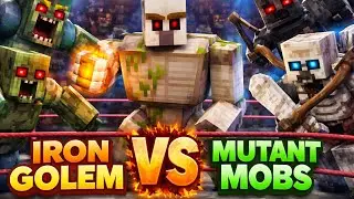 Iron Golem vs Mutant Mobs - Minecraft Mob Battle - Wrestling Match