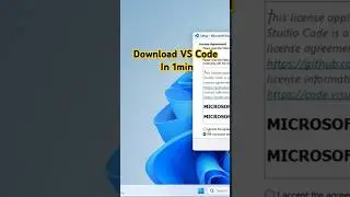 VS Code installation in 1 min #vscode #shortsfeed #trending #viralvideo #coding