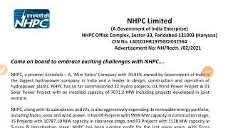 NHPC Limited Junior Engineer Mechanical/Electrical/Civil Vacancy 2021 For Diploma in ME/Civil/Electr