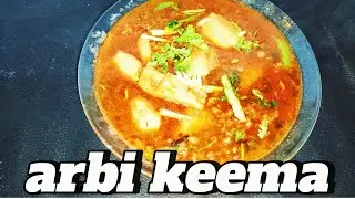 easy recipe of arbi keema | how to make arbi keema | arbi keema recipe bye mom's kitchen Urdu Hindi