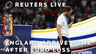 LIVE: England soccer team arrive home after Euros final