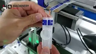 semi auto wrap around labeling machine with plastic container|YQ tabletop labelers