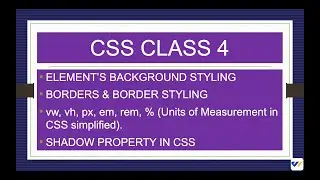CSS Tutorial for beginners 2024 - Class 4