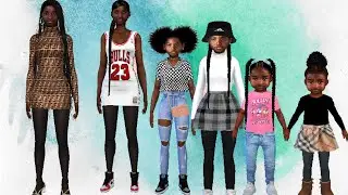 The Sims 4 create a sim Teen girl A pre teen and A Toddler #blacksimmer #thesims4
