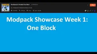 Modpack Showcase One Block Minecraft