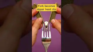 Fork becomes zipper head clip     #fork #zipper #shortvideo