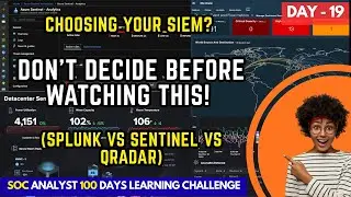 Day 19 | Splunk vs Microsoft Sentinel vs IBM QRadar &mdash; SIEM Tools Compared | Best SIEM Tool for SOC