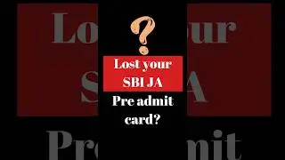 Lost your SBI JA prelims admit card?| Here's what to do #bankingexams #shorts #short #ytshorts #sbi