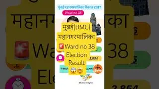 Mumbai (BMC) Mahanagarpalika Result |Ward no 38 |#bmc #bmcelections2025 #bmcelection #mumbainews