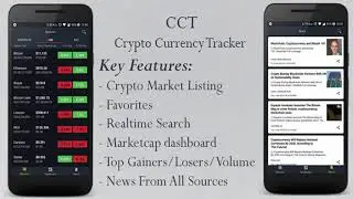 CCT - Crypto Currency Tracker Native Android App | Admob Ads | Analytics | Notifications | News |
