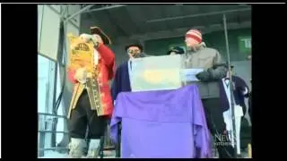 Carolyn on TV at the Wiarton Willy Festival