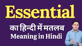 Essential meaning in Hindi | Meaning of Essential in Hindi | Explained Essential in Hindi