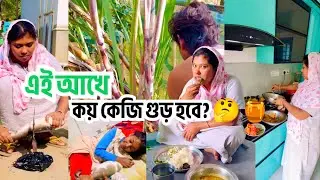 এই আখে কয় কেজি গুড় হবে? 🤔🍯#assamesemiyafamily #villagelife
