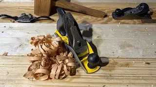 Scrub Plane ASMR &bull; Heavy Wood Shavings with a Converted Stanley Plane