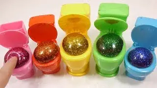 One Potato Two Potatoes | How To Make Water Balloon Slime Glitter - Learn Colors Slime Toys
