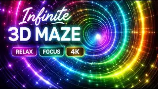 Infinite 3D Maze Tunnel 🌌 Cinematic Visuals for Deep Focus & Relaxation (4K)