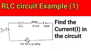 RLC circuit: Finding the current of the circuit #educationfoundationtutorials #electricity#accircuit